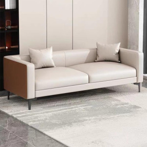 绵冠 简约休闲办公商务接待洽谈西皮沙发 双人位1400*800*700mm