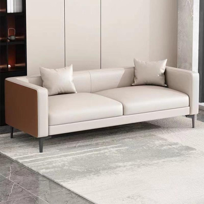 绵冠 简约休闲办公商务接待洽谈西皮沙发 双人位1400*800*700mm