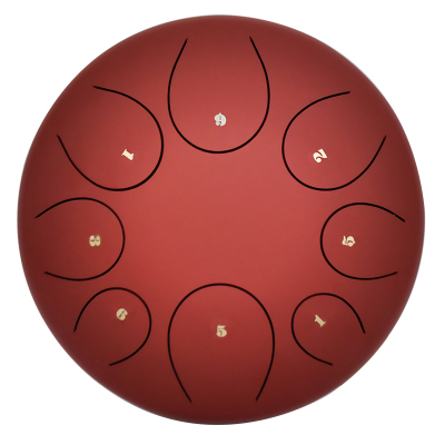  TMAX空灵鼓手鼓中国红入门初学者12寸11音13音专业级忘忧鼔手碟鼓色空鼓