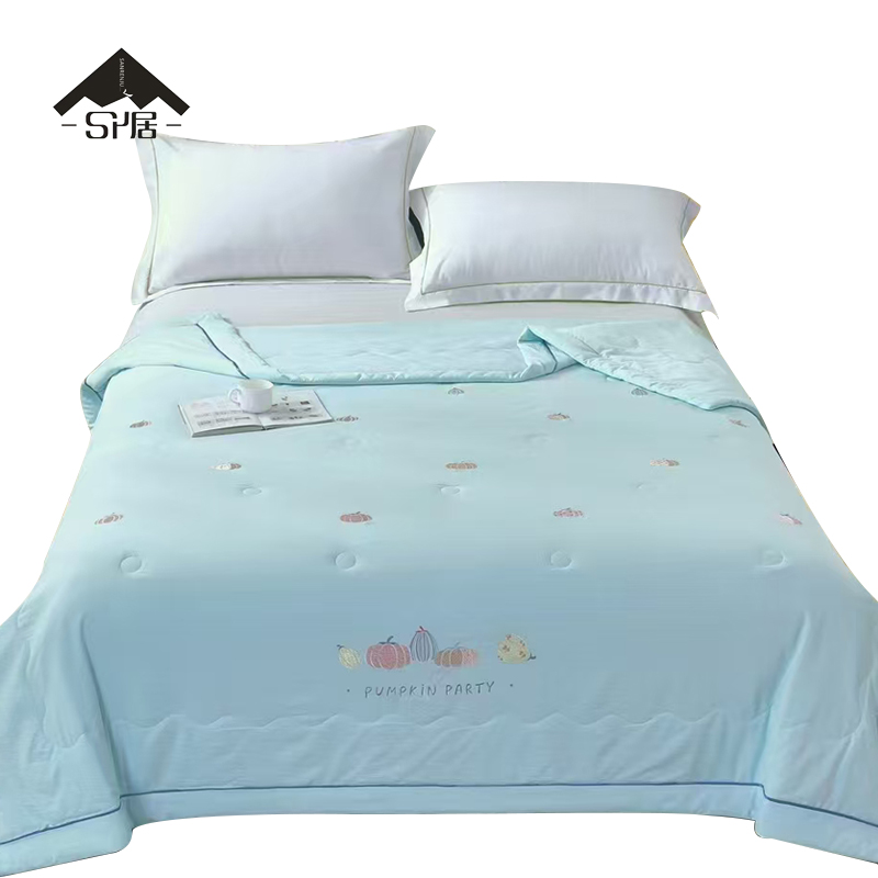 三人居 柔豆锦绣南瓜夏被(颜色备注) 200*230cm 条