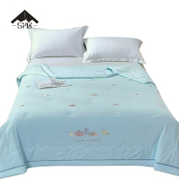 三人居 柔豆锦绣南瓜夏被(颜色备注) 200*230cm 条