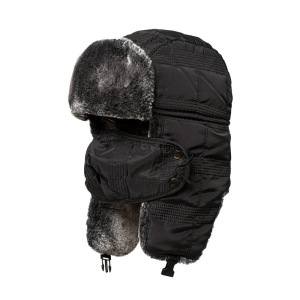 围盛 雷锋帽 黑色 顶