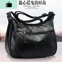 中老年软皮妈妈包中年人斜挎包简约女士单肩包多层休闲婆婆单肩包NEW LAKE女斜挎包