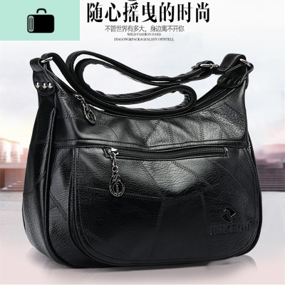 中老年软皮妈妈包中年人斜挎包简约女士单肩包多层休闲婆婆单肩包NEW LAKE女斜挎包