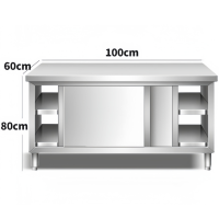 依韵珂不锈钢操作台100*60*80cm台