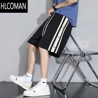 HLCOMAN男士运动短裤男潮流百搭潮牌休闲五分裤夏季裤子宽松男裤2025新款