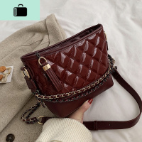 质感流浪包包女2020流行新款韩版时尚菱格百搭链条单肩斜挎水桶包NEW LAKE女斜挎包