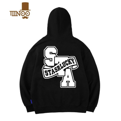 YANXUSTA2023横幅字母连帽卫衣男女美式国潮休闲宽松印花上衣