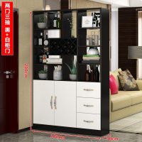 新品 现代简约玄关柜隔断柜酒柜间厅装饰柜客厅餐厅屏风厅鞋柜储物柜 两熊猫色平面带抽屉组装框架结构