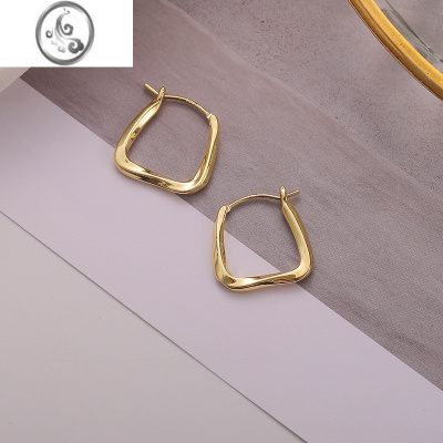 JiMi925银银高级感耳坠法式耳环2022年新款潮耳圈韩国气质夏季耳钉女