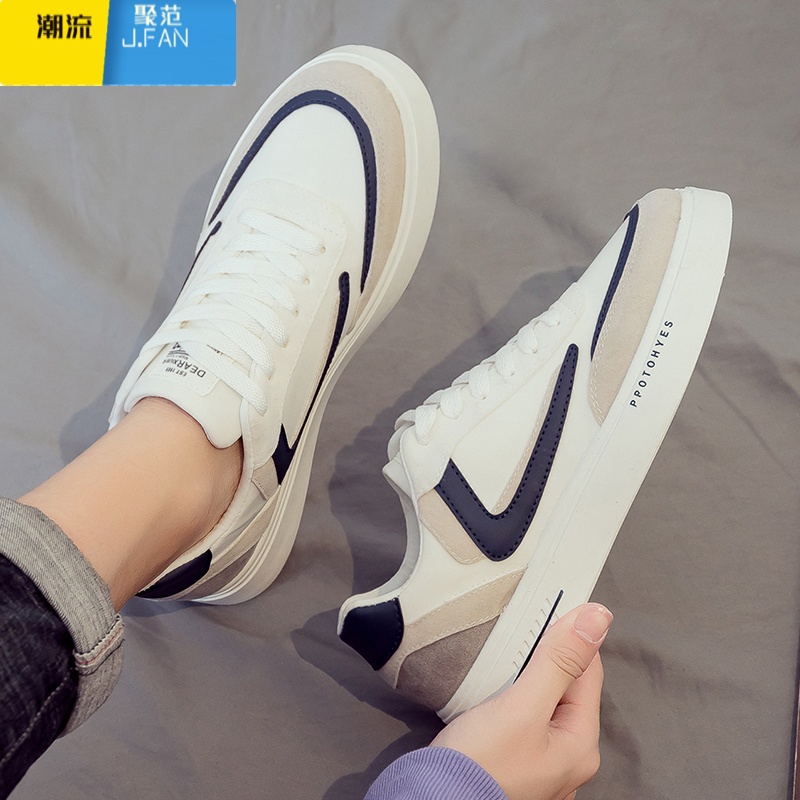 聚范2024夏季新款帆布潮鞋潮流男鞋百搭休闲运动板鞋小白布鞋低帮白鞋