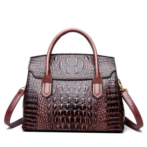 大容量通勤女式手提包鳄鱼纹大包包新款托特包时尚大气妈妈包