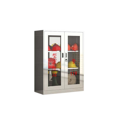 东升顺304不锈钢应急物资柜消防救援器材箱防护用品柜室外消防柜高1200*宽900*深400(加厚201材质)不含器材