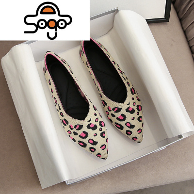 七色王国jet懒人鞋女飞线2020新款编织尖头平底孕妇鞋可机洗单鞋软底大码休闲鞋