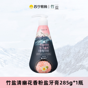 竹盐粉盐派缤牙膏285g大容量牙膏清新口气清幽花香冰澈薄荷