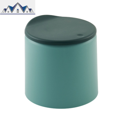 桌面带盖垃圾桶办公室迷你弹盖废纸篓家用小号按压式拉圾筒 三维工匠