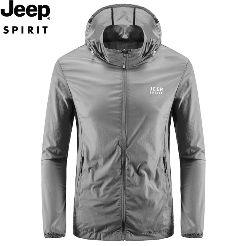 jeep spirit 吉普品牌防晒衣男女夏季轻薄透气运动外套连帽防晒服