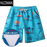 HLCOMAN速干沙滩裤男女夏季宽松短裤可下水海边度假情侣款套装五分温泉裤