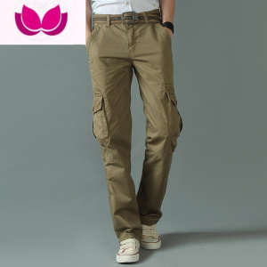 七斓工装裤男长裤黑色直筒宽松多口袋潮牌春季韩版潮流休闲百搭裤子男