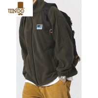 YANXU日系复古立领摇粒绒外套男情侣款潮牌羔毛抓绒宽松休闲夹克