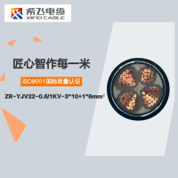 希飞牌 ZR-YJV22-0.6/1KV-3*10+1*6mm² 阻燃铜芯低压铠装电缆 元/米 联系客服 定制商品