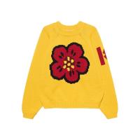 高田贤三(Kenzo)羊毛100%徽标长袖毛衣男运动卫衣圆领提花设计保