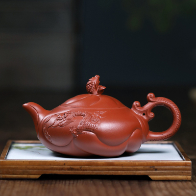 MULTIPOTENT宜兴紫砂壶大红袍茶壶国家工艺美术师陈浩鱼跃龙门360ml