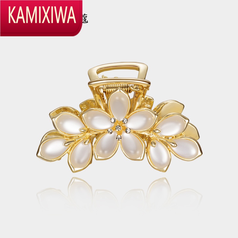 kamixiwa百合圣母鲨鱼抓夹女夏丸子头发量多盘发高端发抓头饰