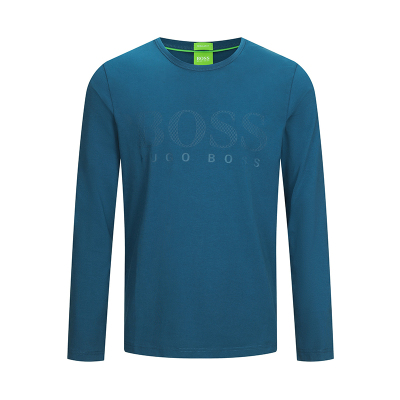 HUGOBOSS雨果博斯男士logo徽标长袖T恤