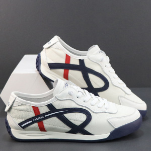 真皮鞋子男韩版潮流百搭休闲鞋男士板鞋春夏季新款跑步运动鞋