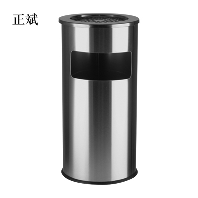 正斌不锈钢垃圾桶大号酒店立式烟灰缸卫生桶大堂大厅宾馆带盖公用商场