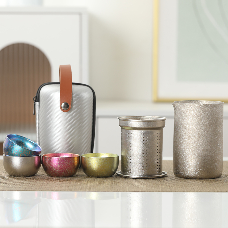 MULTIPOTENT整套功夫茶具套装钛茶器挚友直筒套装TTS3052