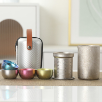 MULTIPOTENT整套功夫茶具套装钛茶器挚友直筒套装TTS3052