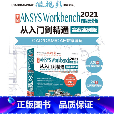 [正版]中文版ANSYS Workbench2021有限元分析从入门到精通视频讲解实战案例版 ansys workbe