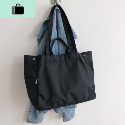 新款旅行包大容量尼龙布包防水健身运动休闲大包单肩手提简约女包NEW LAKE女士单肩包