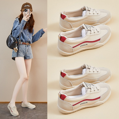 ins韩版皮面老爹鞋女秋季新款透气女学生休闲运动鞋女
