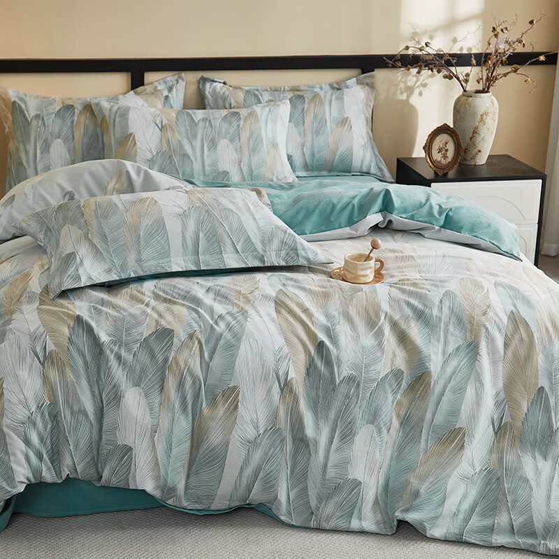 彼加曼 BGM-T2535佰花锦高密棉科技布四件套 (被套200*230cm)