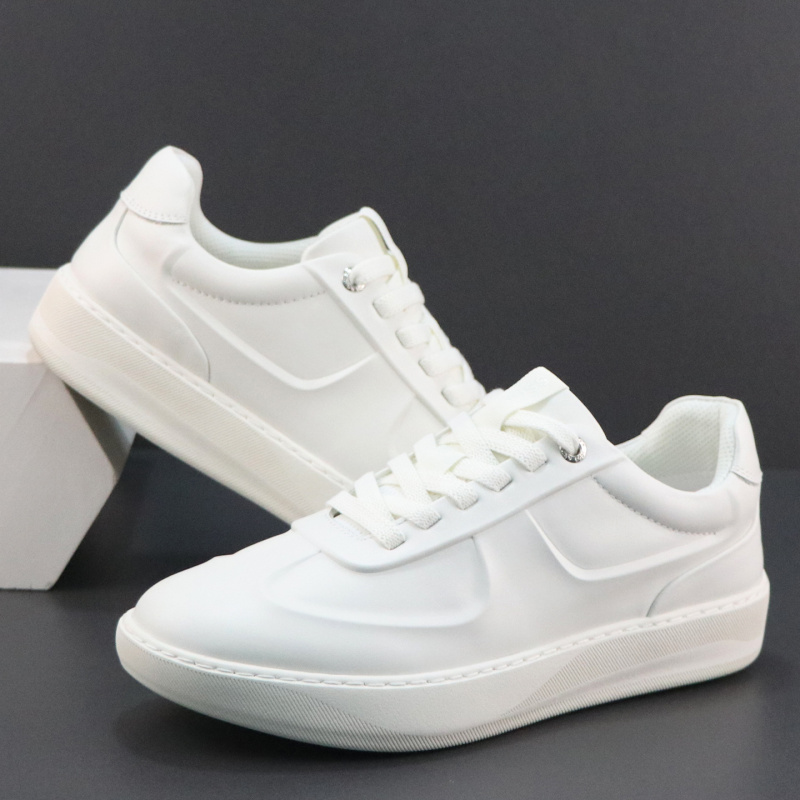 真皮小白鞋男头层牛皮透气防臭防滑耐磨休闲鞋复古潮流德训鞋板鞋