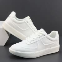 真皮小白鞋男头层牛皮透气防臭防滑耐磨休闲鞋复古潮流德训鞋板鞋