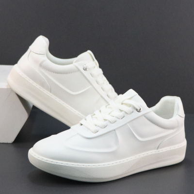 真皮小白鞋男头层牛皮透气防臭防滑耐磨休闲鞋复古潮流德训鞋板鞋