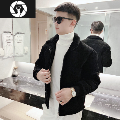 HongZun冬季外套男灯芯绒棉服社会精小伙棉袄网红情侣韩版潮流加厚棉衣棉衣