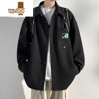 YANXU肌理感外套男款复古慵懒风潮牌工装日系夹克休闲男生上衣服