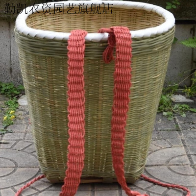 润华年四川竹编背篓背筐白边竹编竹背篼成人家用买菜 采蘑菇 采茶 全竹白边(上长34宽32高38)