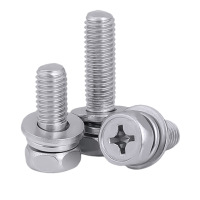 vzi 304不锈钢外六角十字三组合螺丝 M6*35(50个) 包
