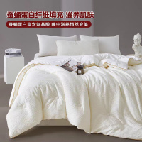 A类贡缎浮提花20%蚕蛹蛋白被春秋被空调被冬被加厚保暖双人被芯