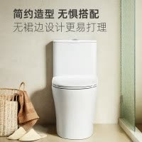 惠达HUIDA卫浴马桶6360 6360N 普通家用卫生间抽水轻音陶瓷坐便器大冲力一级水效节水 升级抗菌座圈