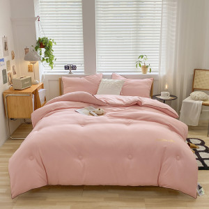 雅鹿 A类云柔棉豆芯被 粉色 2.0*2.3m