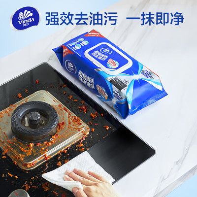 维达厨房清洁卫生湿巾80片单包装VW4018