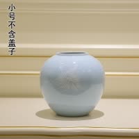 现代简约创意台面花瓶仿真花艺装饰品陶瓷摆件花插电视柜水培花器 三维工匠 含盖子-羽毛花瓶小+花
