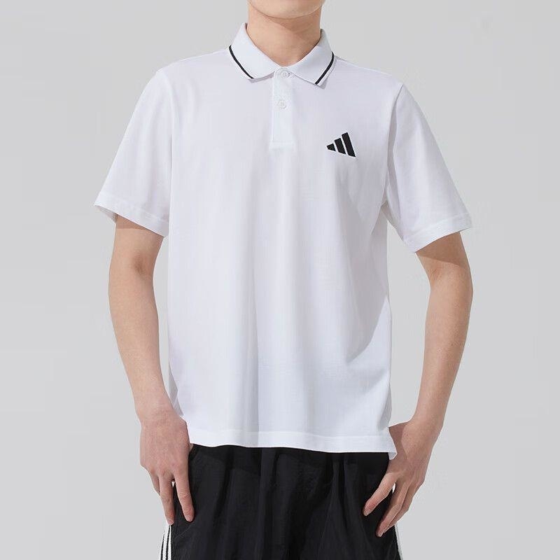 阿迪达斯男装新款POLO衫休闲运动舒适透气跑步短袖T恤 JE9020 C